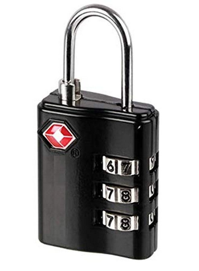 Inditradition Steel Tsa Accepted 3-Digit Combination Luggage Polished Lock For Suitcase&Baggage(Black)-Pack Of 2 - Image 3