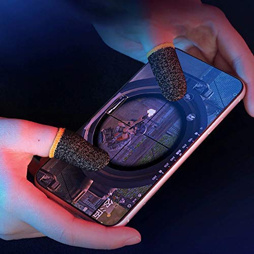 Inefable® Pubg Anti-Slip Thumb Sleeve, Increase Your Gaming Score Slip-Proof Sweat-Proof Professional Touch Screen Thumbs Finger Sleeve for Pubg Mobile Phone Game Gaming Gloves Multi Colour (1 Pair) - Image 4