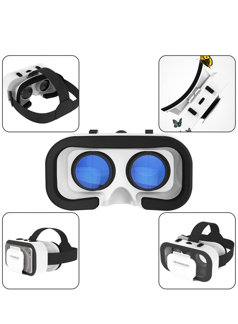 VR Headset,3D VR Glasses Virtual Reality Headset for iPhone  Android with Controller, Compatible 4.7-6.5 inch, Adjustable Universal Virtual Reality Goggles for Kids  Adults - Image 2