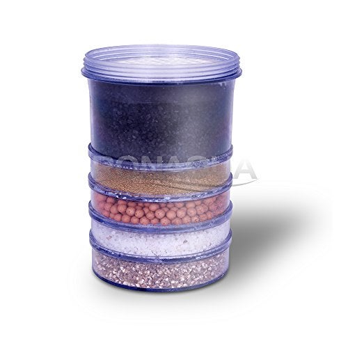 Ronaqua 5-Stage Replacement Mineral Filter Cartridge for Countertop & Water Coolers. 5 layers of filtration & mineralization. Removes granular impurities to provide a brilliant sparkle in water (Set of 4) - Image 2