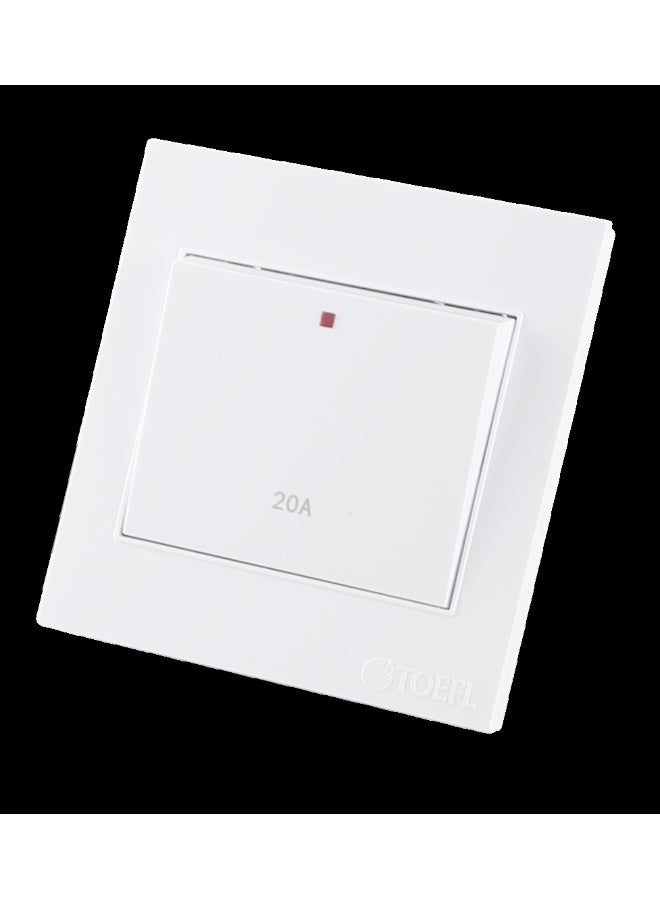TOEFL Square heater switch, 20 amp, plain white color, TOEFL - Image 2