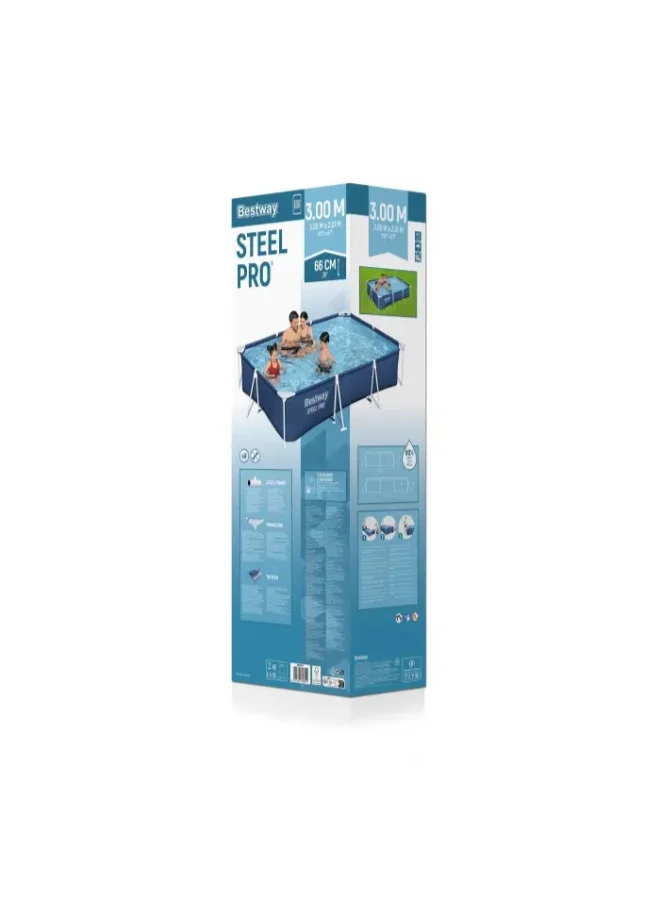 Bestway Bestway Steel Pro Rectangular Above Ground Swimming Pool , Frame Pools, Corrosion-resistant Steel Frame, Sturdy & Durable