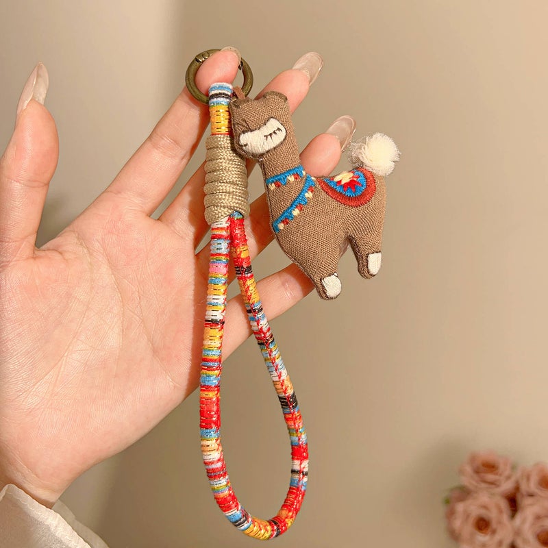 Korean Handmade Plush Cartoon Pendant Doll Keychain – Cute Bag Accessory - Image 1