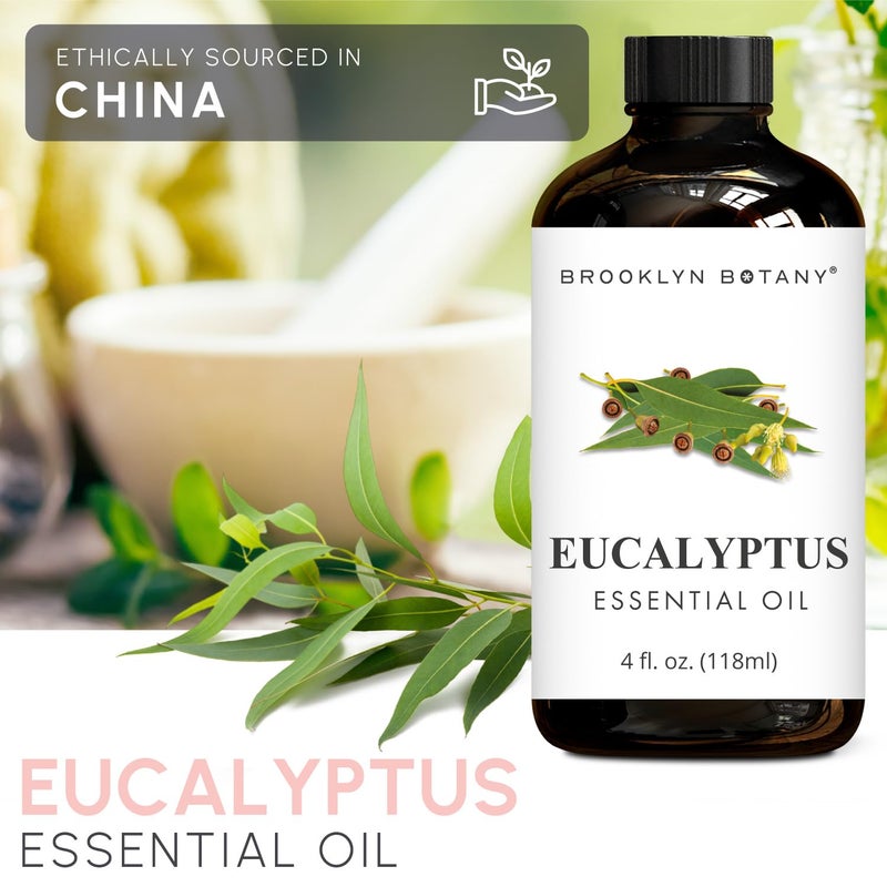 Brooklyn Botany Eucalyptus Essential Oil - Huge 3.99 Fl Oz - 100% Pure and Natural - Premium Grade with Dropper - for Aromatherapy and Diffuser - Image 2