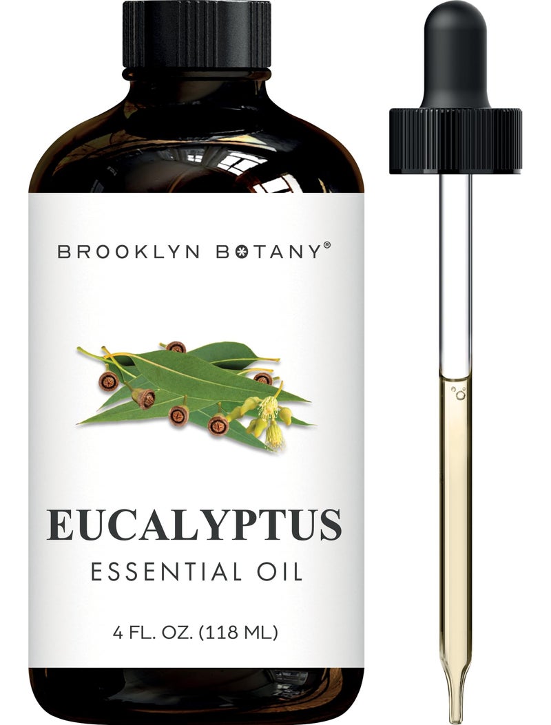 Brooklyn Botany Eucalyptus Essential Oil - Huge 3.99 Fl Oz - 100% Pure and Natural - Premium Grade with Dropper - for Aromatherapy and Diffuser - Image 1