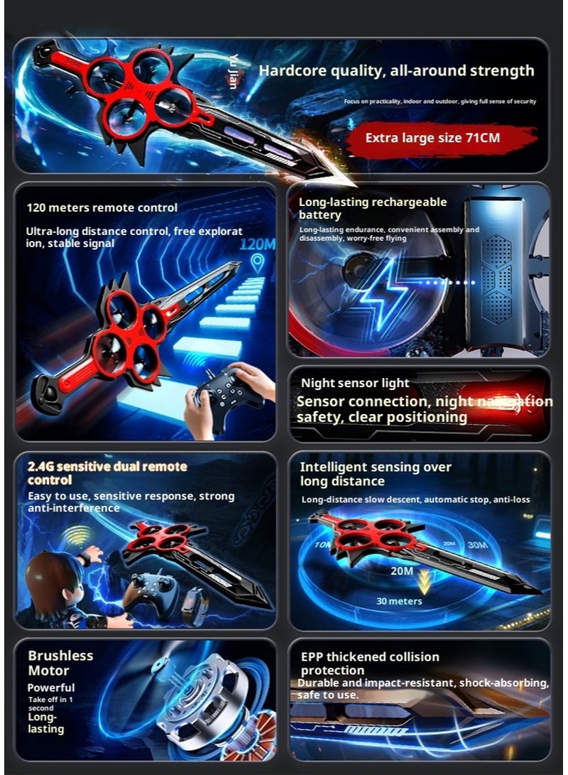 Flying Sword Toy with Hand Control – Flyable Sword, Kids' Toy for Boys, Children's Birthday Gift. Oversized Flying Sword【Gesture Remote Control + Flying Stunts + Long-lasting Battery Life】 - Image 5