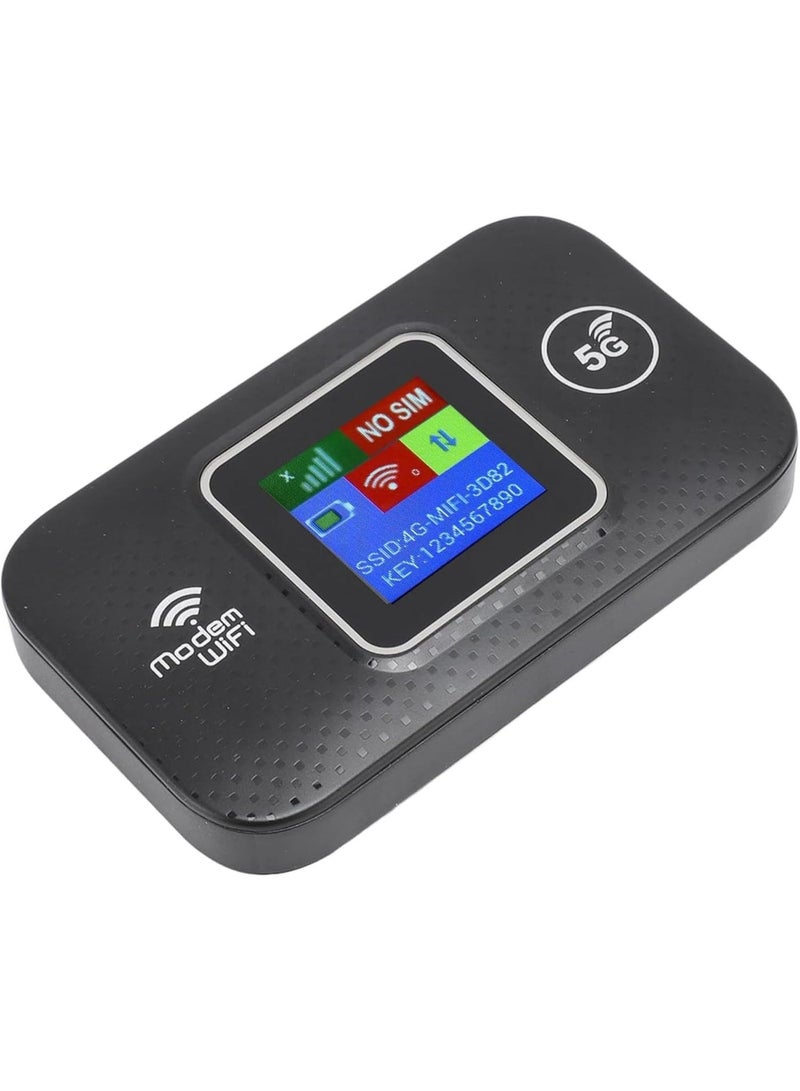 Salab راوتر محمول 4G 5G واي فاي مع فتحة SIM، واي فاي للسفر مع شاشة LED، سرعة تصل إلى 300 ميجابت في الثانية، 10 أجهزة متصلة، نقطة اتصال Cat4 LTE MiFi، بطارية 3000 مللي أمبير - Image 1