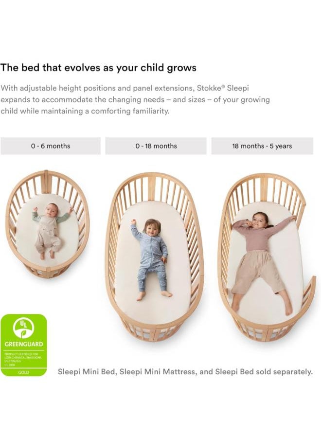 STOKKE - Sleepi Mattress, White Four Layers of Breathable 3D Mesh For Safe Sleep offers Comfort And Support For Children Washable - Image 1