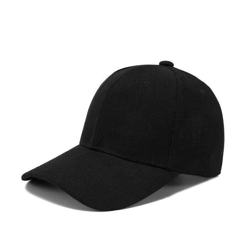 Boolavard Kids Boys Girls Soft Cotton Lightweight Baseball Cap Adjustable Size for 2-9 Years (Black) - Image 1