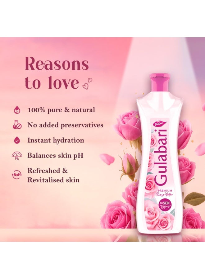 Dabur Gulabari Rose Glow Kit | Rose Water, Face Cleanser, Body Lotion & Shower Gel | With Free Amla Hair Oil & Travel Pouch | Skincare Gift Box for Glowing Skin & Strong Hair | 6 Piece Gift Set - Image 3