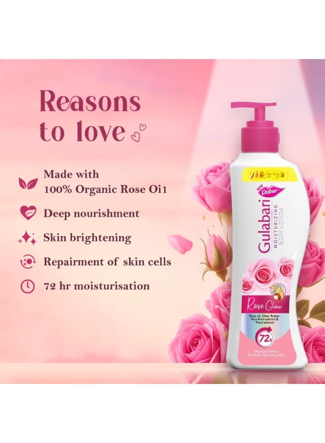 Dabur Gulabari Rose Glow Kit | Rose Water, Face Cleanser, Body Lotion & Shower Gel | With Free Amla Hair Oil & Travel Pouch | Skincare Gift Box for Glowing Skin & Strong Hair | 6 Piece Gift Set - Image 5