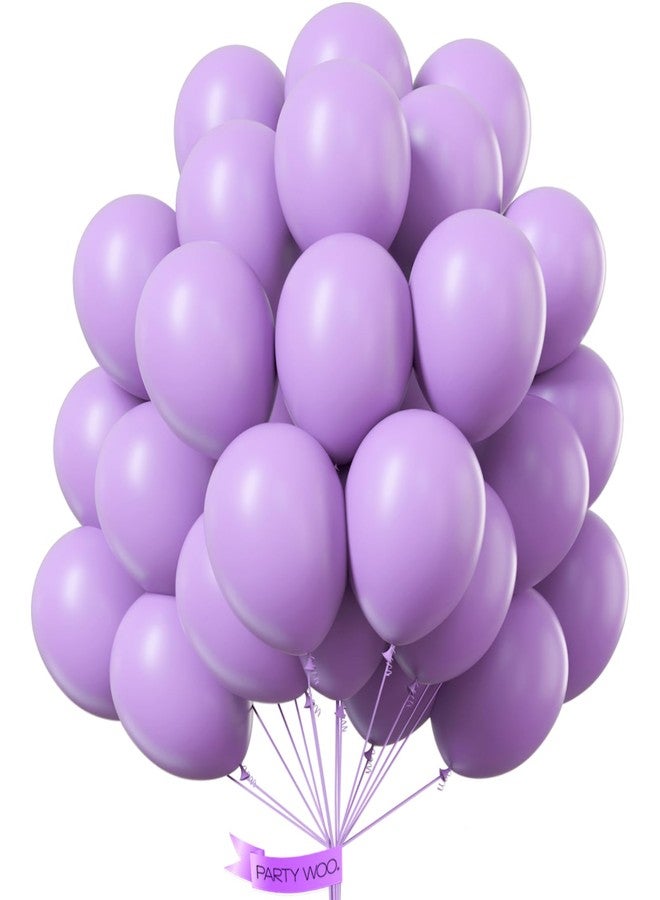 PartyWoo Lavender Balloons 100pcs 12 Inch Light Pastel Purple Lilac Purple Latex Helium Balloons for Birthday Baby Shower Graduation Wedding Anniversary Bridal Shower Party Decorations Purple-Q10 - Image 1