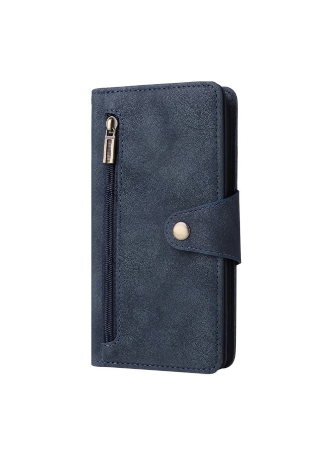 Generic - Nail Buckle Zipper Wallet Style Leather Case For IPhone 14 Pro Max IPhone 14 Plus Digital Computer Protective Cover-Color:Navy Blue-Applicable Models:iphone 15pro Max（6.7） - Image 1