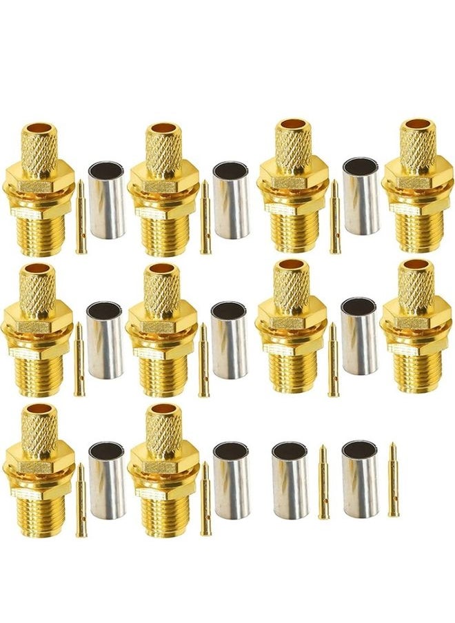 براق 10pcs RP SMA Female Plug Connector for RG58 / LMR195 / RG142 / RG400  - Image 1