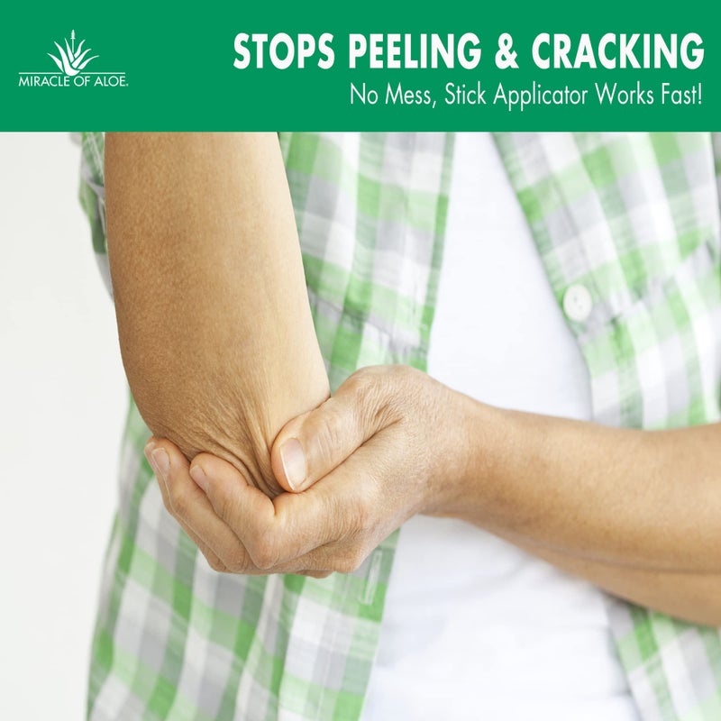 Miracle of Aloe عصا المعجزة للركبة والمرفق مع جل ألترا ألوة للبشرة الجافة والمتشققة، يهدئ، يرطب، يعزز الشفاء، 2.5 أونصة - Image 4