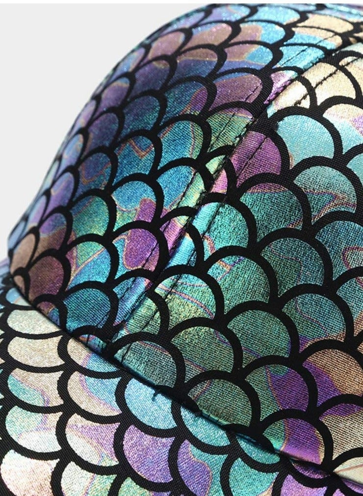 Adjustable Sun Visor Hat with Fish Scale Design for Outdoor Activities - Image 5