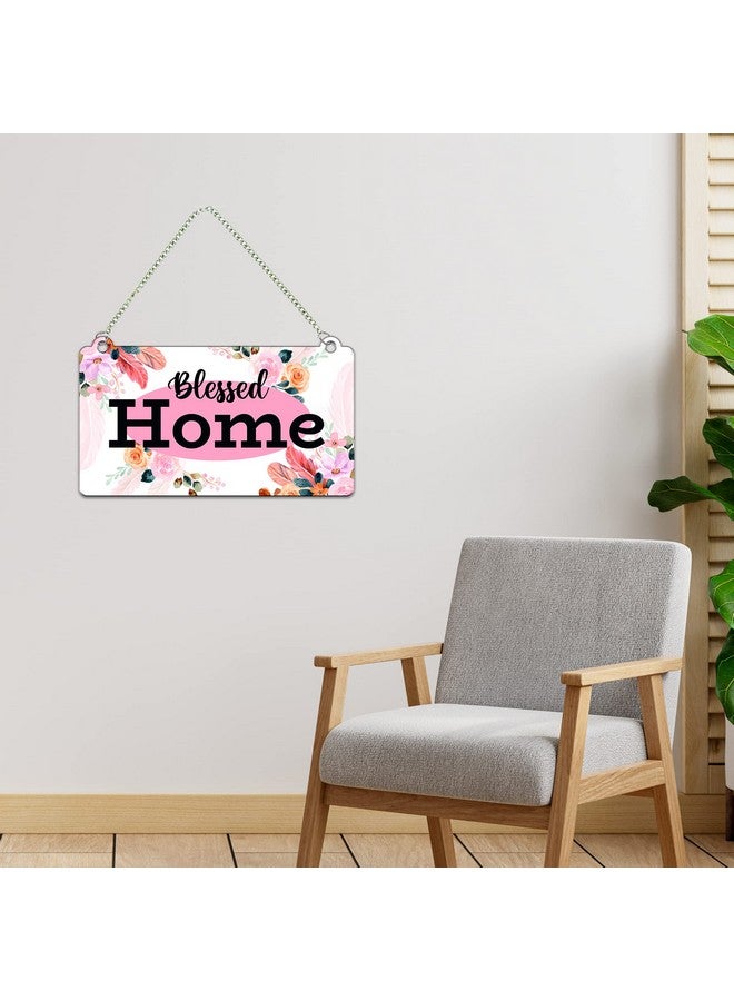 Artvibes Blessed Home Wood Wall Hanging for Home Decor | Office | Gifts | Bedroom | Decoration Items for Living Room | Artworks Designer Hangers | Wooden Decorative Items (WH_3510N) - Image 3