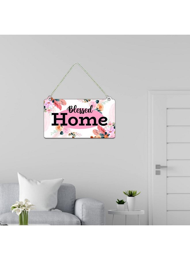 Artvibes Blessed Home Wood Wall Hanging for Home Decor | Office | Gifts | Bedroom | Decoration Items for Living Room | Artworks Designer Hangers | Wooden Decorative Items (WH_3510N) - Image 2