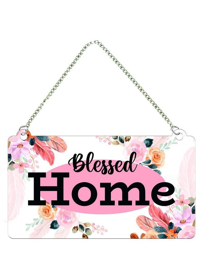 Artvibes Blessed Home Wood Wall Hanging for Home Decor | Office | Gifts | Bedroom | Decoration Items for Living Room | Artworks Designer Hangers | Wooden Decorative Items (WH_3510N) - Image 1