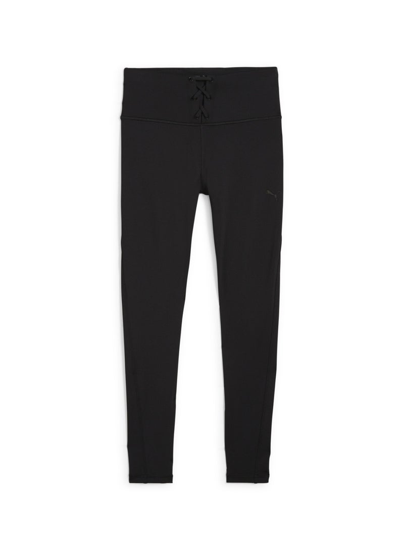 PUMA CLOUDSPUN RIBBED Womens Black Training Tights - Image 1