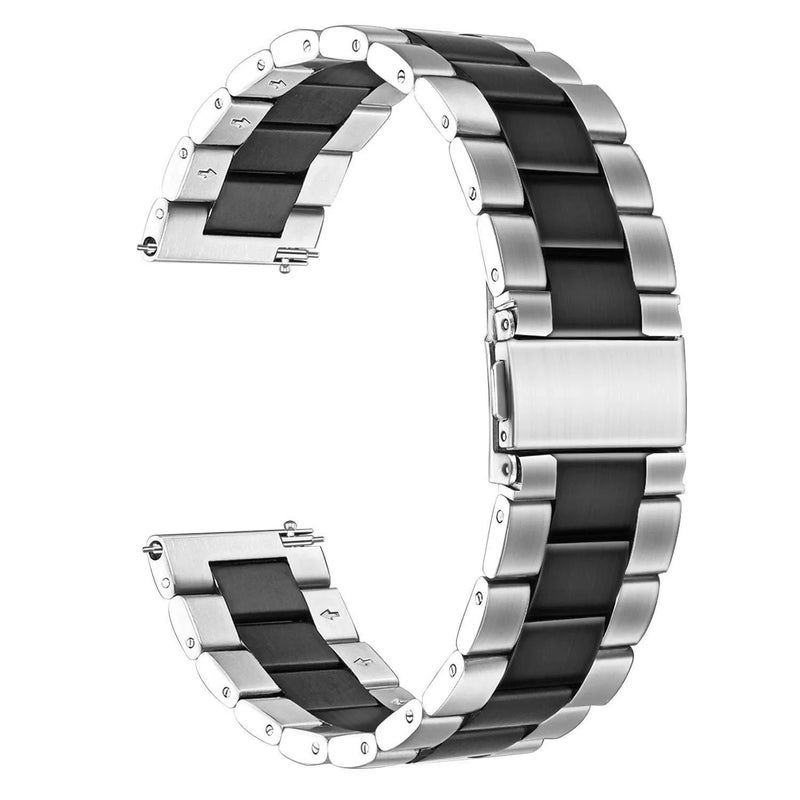Bluejw 18mm 20mm 22mm Universal Stainless Steel Watch Band – Adjustable Replacement Metal Strap for Smartwatches and Traditional Watches - Image 1
