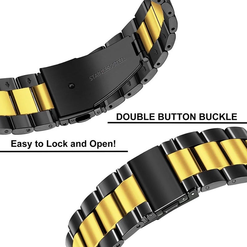 Bluejw 18mm 20mm 22mm Universal Stainless Steel Watch Band – Adjustable Replacement Metal Strap for Smartwatches and Traditional Watches - Image 4