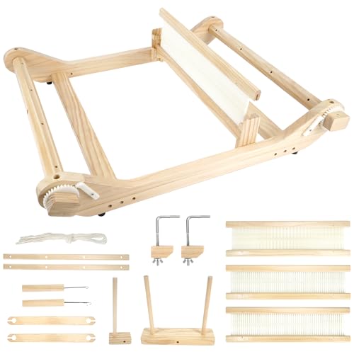 WILLOWDALE 16 Inches Rigid Heddle Loom, Weaving Loom Kit with Shed Stick, Wooden Multi-Craft Weaving Loom for Adults, Threads Warping Frame with Pegs and Yarn Stand, Frame Loom for Beginner - Image 2