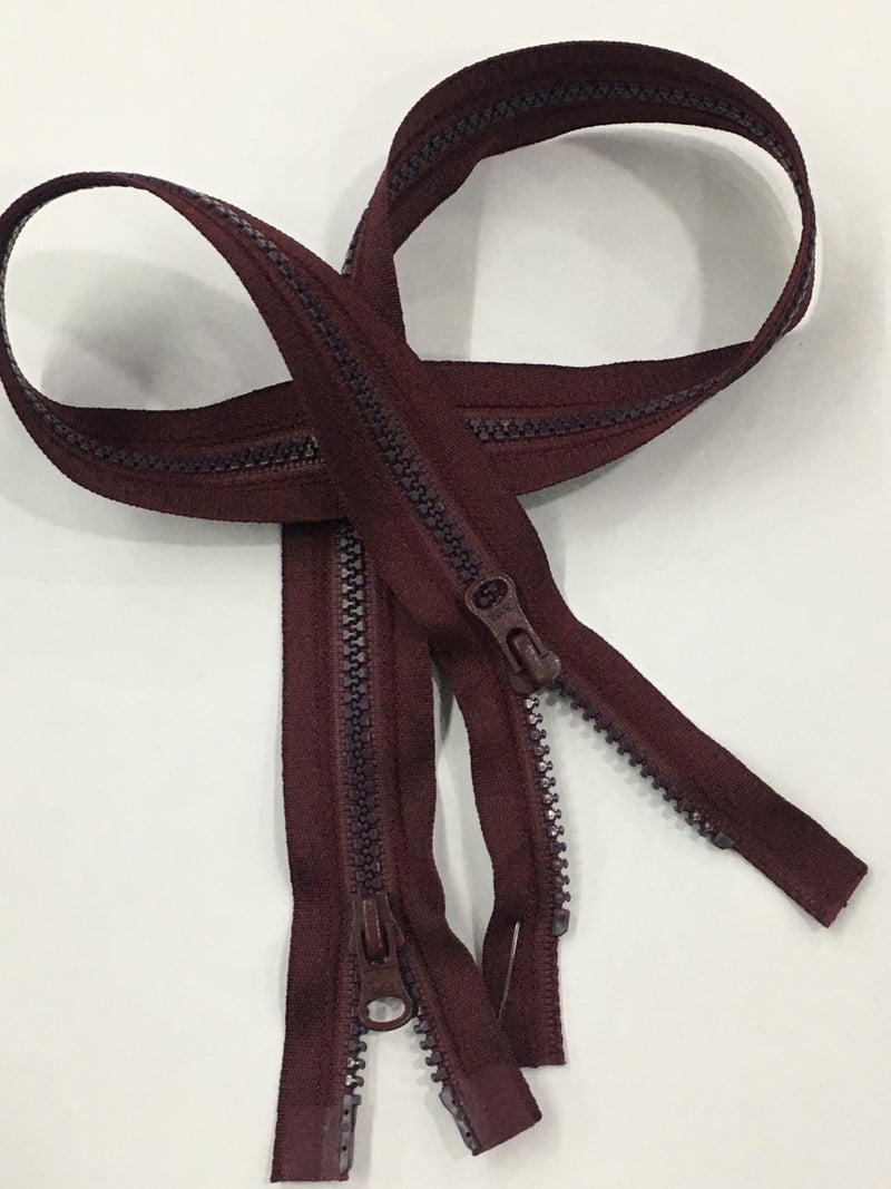 Karan Tuhafiye Karan Haberdashery Coat Zipper Double Sided 80 cm Claret Red - Image 1