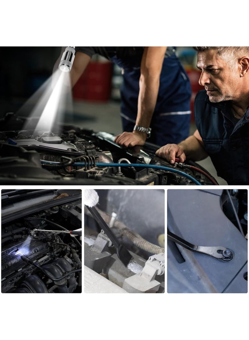 13-Piece Multi-Purpose Hook Pick-Up Tool Set, Car Electronic Repair Hose Gasket Manual Pick-Up Tool, Suitable for Car Electronic Repair Pick-Up Tool (Red) - Image 2