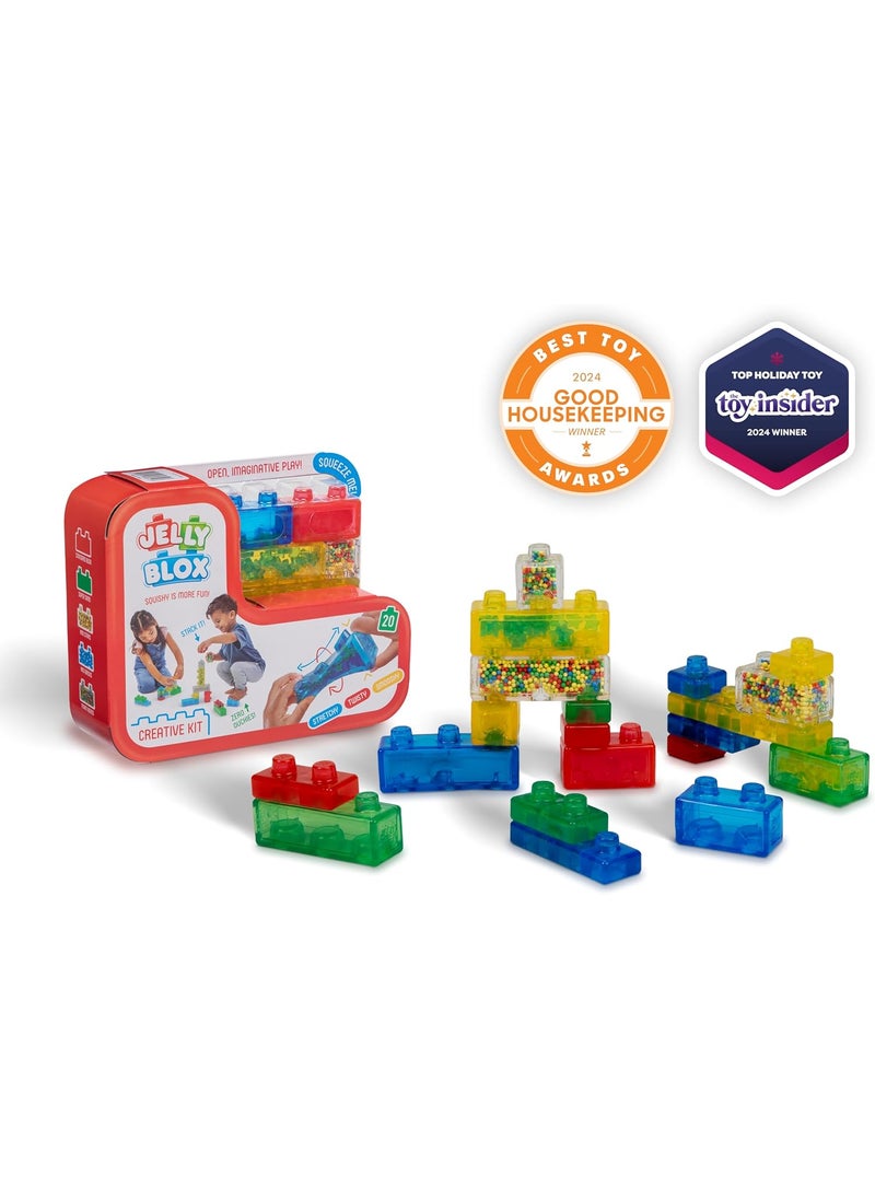 Goliath Goliath Jelly Blox Creative Kit  Includes 20 Blocks  Toddler  Preschool Building Blocks Kids Can Squeeze Stretch Squish  Safety Tested  OuchFree  Tactile Sensory Play Toy for Ages 2  - Image 2