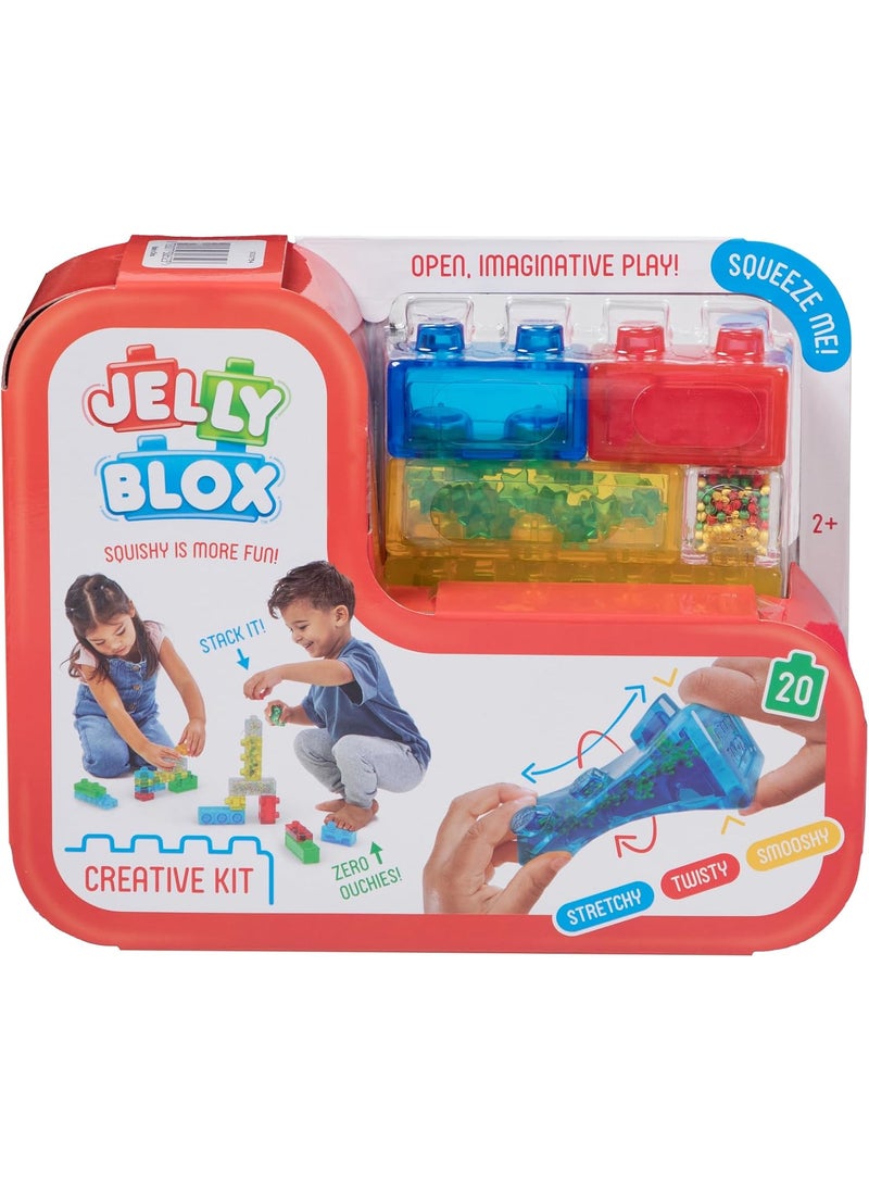 Goliath Goliath Jelly Blox Creative Kit  Includes 20 Blocks  Toddler  Preschool Building Blocks Kids Can Squeeze Stretch Squish  Safety Tested  OuchFree  Tactile Sensory Play Toy for Ages 2  - Image 1