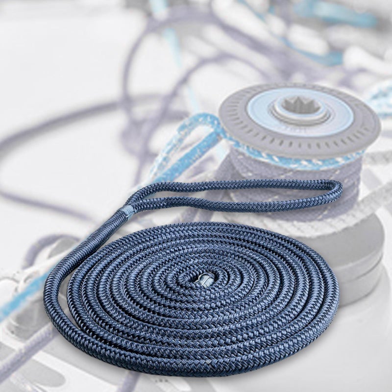 Boat Dock Lines Men Gifts, Hanger Line Pre Spliced with 12" Eyelet for Boat Pontoon Premium Double Braided Nylon Fender Line - Image 4