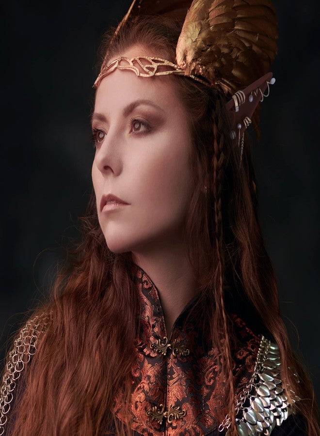 FRESHME Brown Elf Ears with Piercings Earring Cuffs Set - Cosplay Brown Fairy Pixie Ears with Pearl Earrings Chain Set, Non-Piercing Cartilage Ear Clip for Halloween Renaissance Photoshoot - Image 3