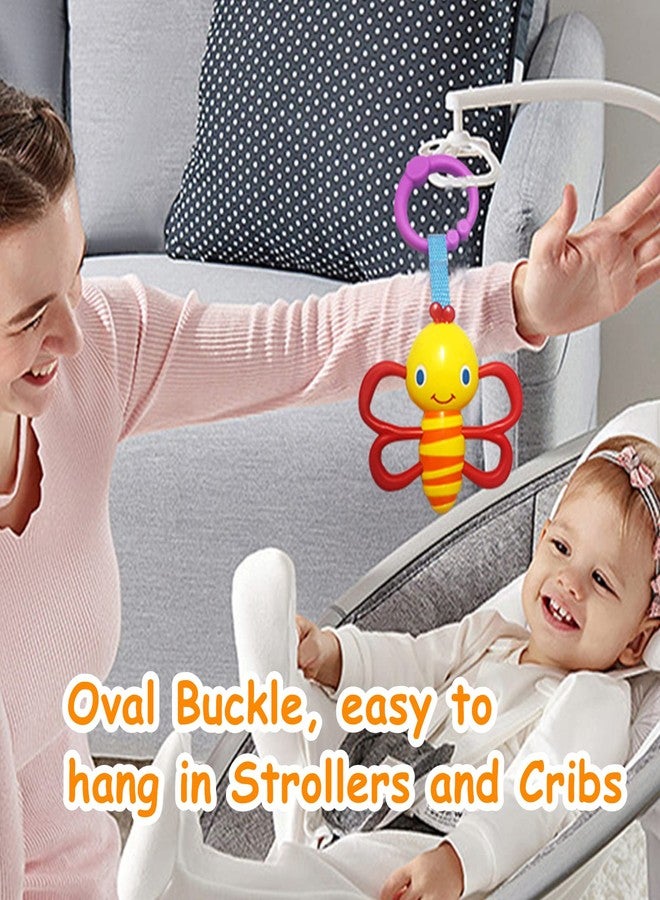 YUNLOVXEE Baby Toys, Cartoon Animal Hanging Rattle Toys, Handbells Baby Rattles, Baby Bed Crib Car Seat Travel Stroller Toys for Infant, Best Birthday Gift for Newborn, 4 Pack - Image 4