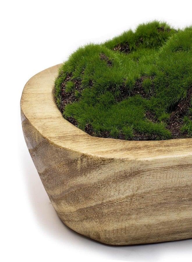 NAHARO Moss Wood Bowl, Artificial Moss Natural Bowl Centerpiece for Wedding Table, Home Decoration, Living Room, Office - Image 4
