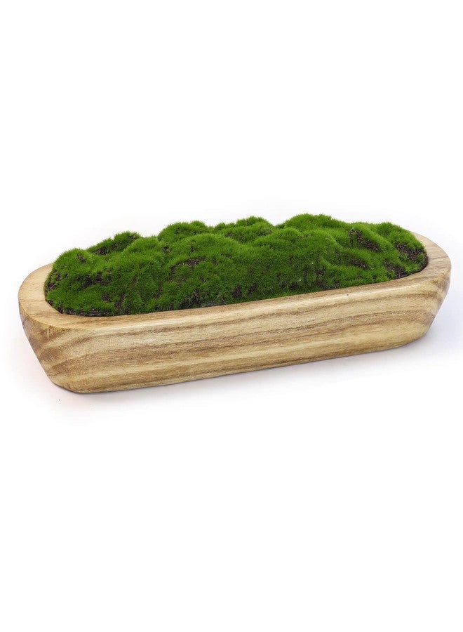 NAHARO Moss Wood Bowl, Artificial Moss Natural Bowl Centerpiece for Wedding Table, Home Decoration, Living Room, Office - Image 1