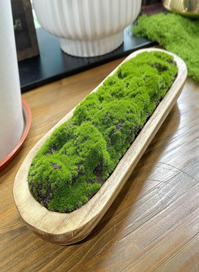 NAHARO Moss Wood Bowl, Artificial Moss Natural Bowl Centerpiece for Wedding Table, Home Decoration, Living Room, Office - Image 5