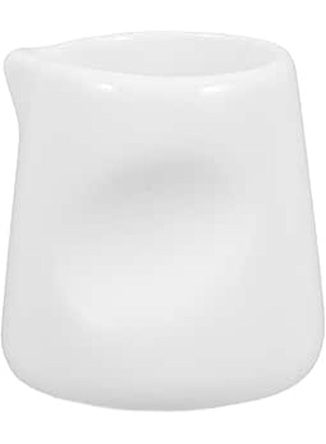 Mini Ceramic Milk Pitcher Coffee Creamer Small White Porcelain Syrup Dispenser - Image 1