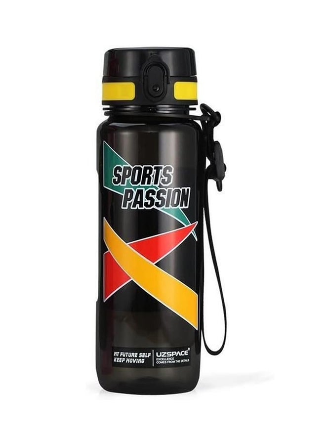 Uzspace 6041 Tritan Plastic Water Bottle, 500 ml Capacity, Black