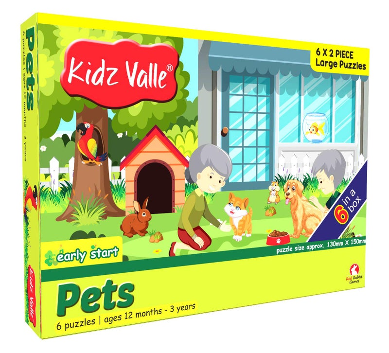 Kidz Valle Pets Early Start 2 Piece Puzzles for Age 12 Months and Above - Image 1