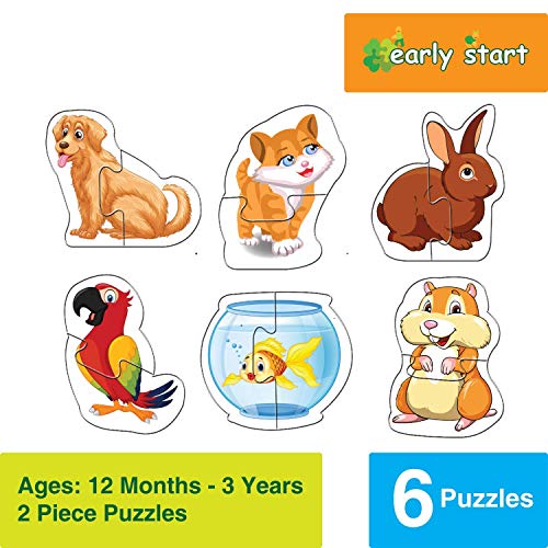 Kidz Valle Pets Early Start 2 Piece Puzzles for Age 12 Months and Above - Image 2