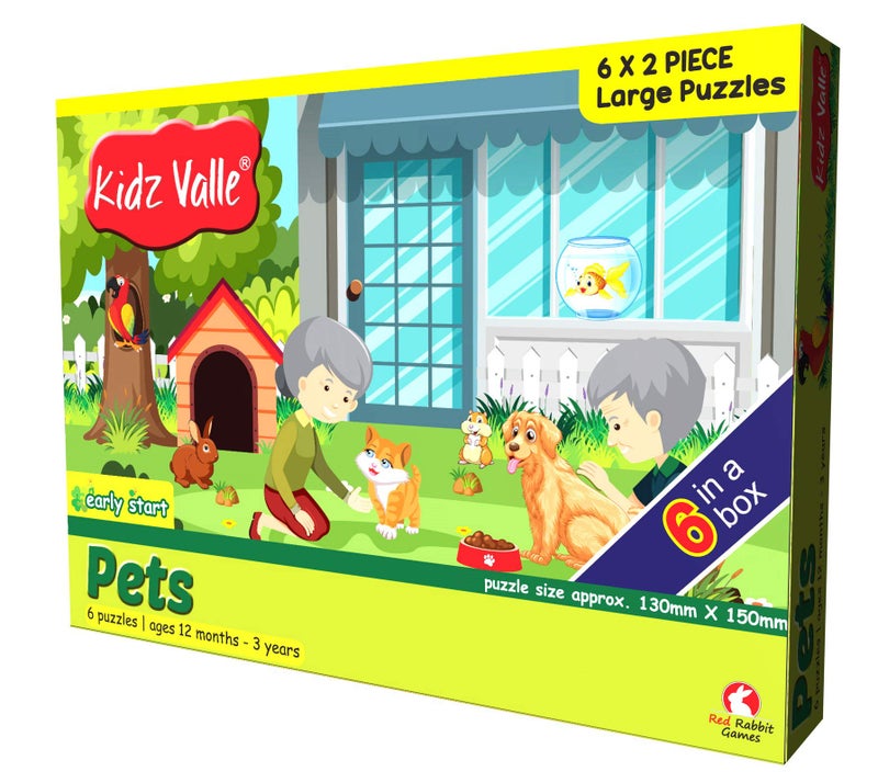 Kidz Valle Pets Early Start 2 Piece Puzzles for Age 12 Months and Above - Image 3