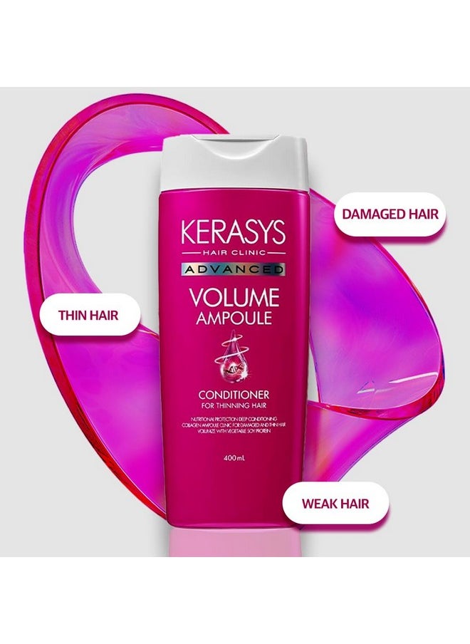 Kerasys - Advanced Collagen Ampoule Clinic For Damaged And Thin Hair Volume Ampoule 13.5 Fl Oz / 400 Ml (Conditioner, 1-Pack) - Image 1