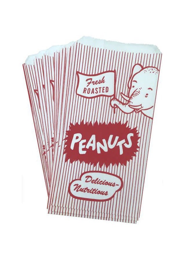Outside the Box Papers Paper Peanut Bags - Red White - 100 Pack - Image 1