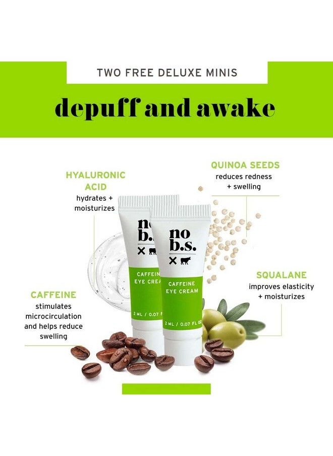 NO B. S. NO BAD STUFF No B.S. Rejuvenating Niacinamide Serum With Hyaluronic Acid And Chamomile Extract Dark Spot Remover Antiaging Acne Hyperpigmentation Treatment Serum (1 Oz) Includes Two Caffeine Eye Cream Deluxe Minis  - Image 4