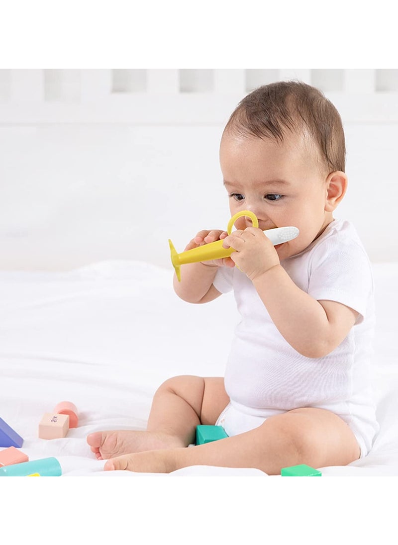 Bebiland - 4 Pack Baby Teething Toys Set Silicone Fruit Shape Giraffe Baby Teethers BPA Free Soothe Babies Gums for Babies Infants Toddlers Boys & Girls - Image 1