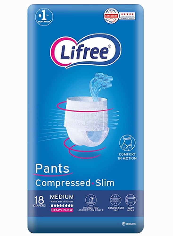 ليفري حفاضات لكبار السن - كلوت - للسلس الغزير مقاس وسط 18 حفاض
