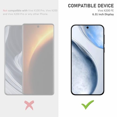 SupCares Tempered Glass for Vivo X200 FE (6.31 Inch) With Installation Kit | Military-Grade Gorilla Screen Protector | Edge to Edge Coverage | Black - Image 2