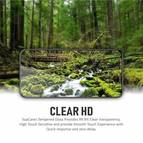 SupCares Tempered Glass for Vivo X200 FE (6.31 Inch) With Installation Kit | Military-Grade Gorilla Screen Protector | Edge to Edge Coverage | Black - Image 3