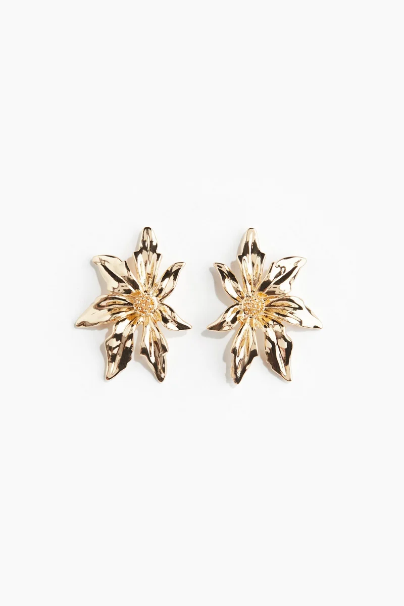 اتش اند ام Flower-shaped earrings